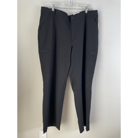 Old Navy Womens XXL Stretchtech Pants Black Straight Full Length Quick Dry Cargo - Picture 1 of 10